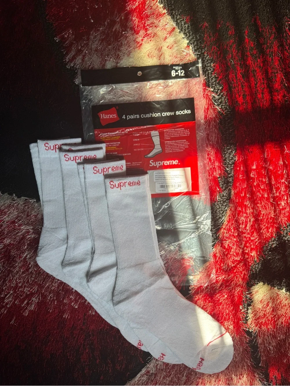 White supreme Socks